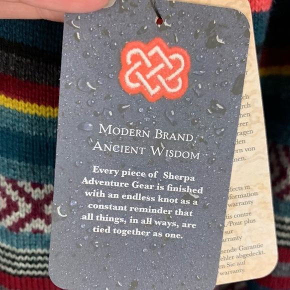 Sherpa Adventure Gear Merino Wool Paro Striped Fairisle Sweater Dress Medium - Picture 7 of 13